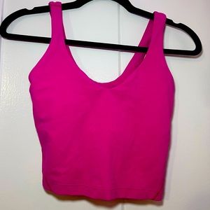 lululemon align hot pink tank top with built in bra